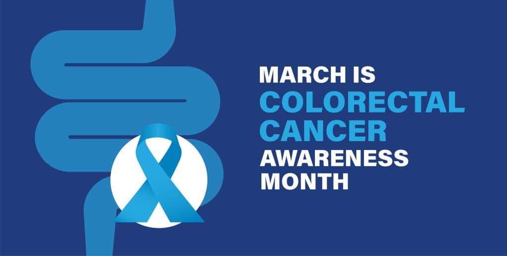 colorectal cancer awareness month vector illustration